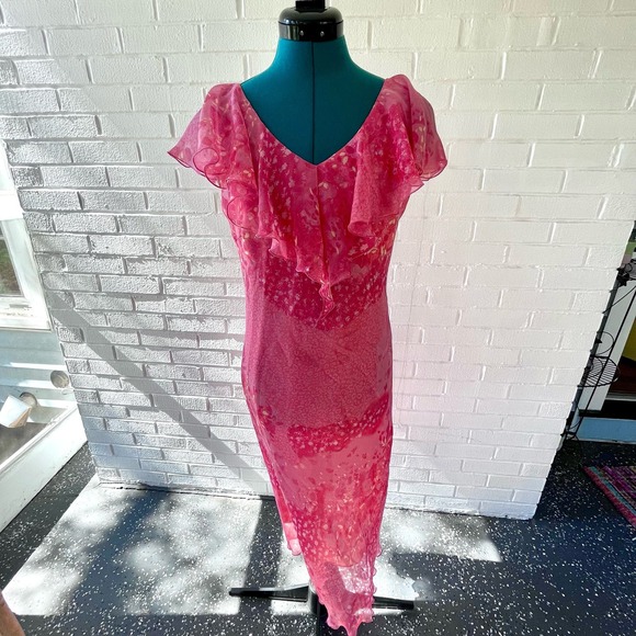 Studio 1940 Pink Floral Midi Dress - Picture 1 of 4